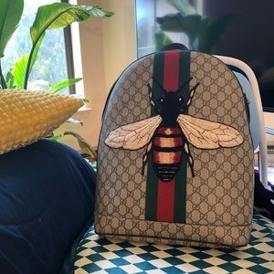 Gucci Bee Appliqué Backpack